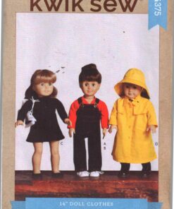 Kwik Sew K4375 Doll Clothes Size: 18" Uncut Sewing Pattern