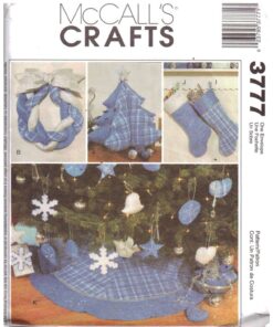 McCall's 3777 Blue Christmas Décor Size: One Uncut Sewing Pattern