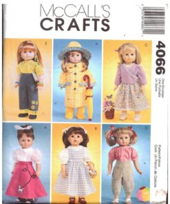 McCall's 4066 Doll Clothes Size: 18" Uncut Sewing Pattern