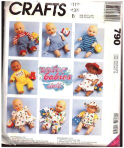 McCall's 790 Doll Clothes Size: 12-14/16-18/20-22 Uncut Sewing Pattern