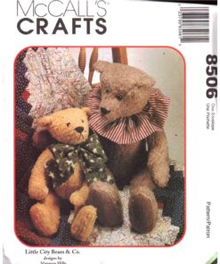 McCall's 8506 Bear in 2 Sizes by Maureen Hills Size: 15/22" Uncut Sewing Pattern