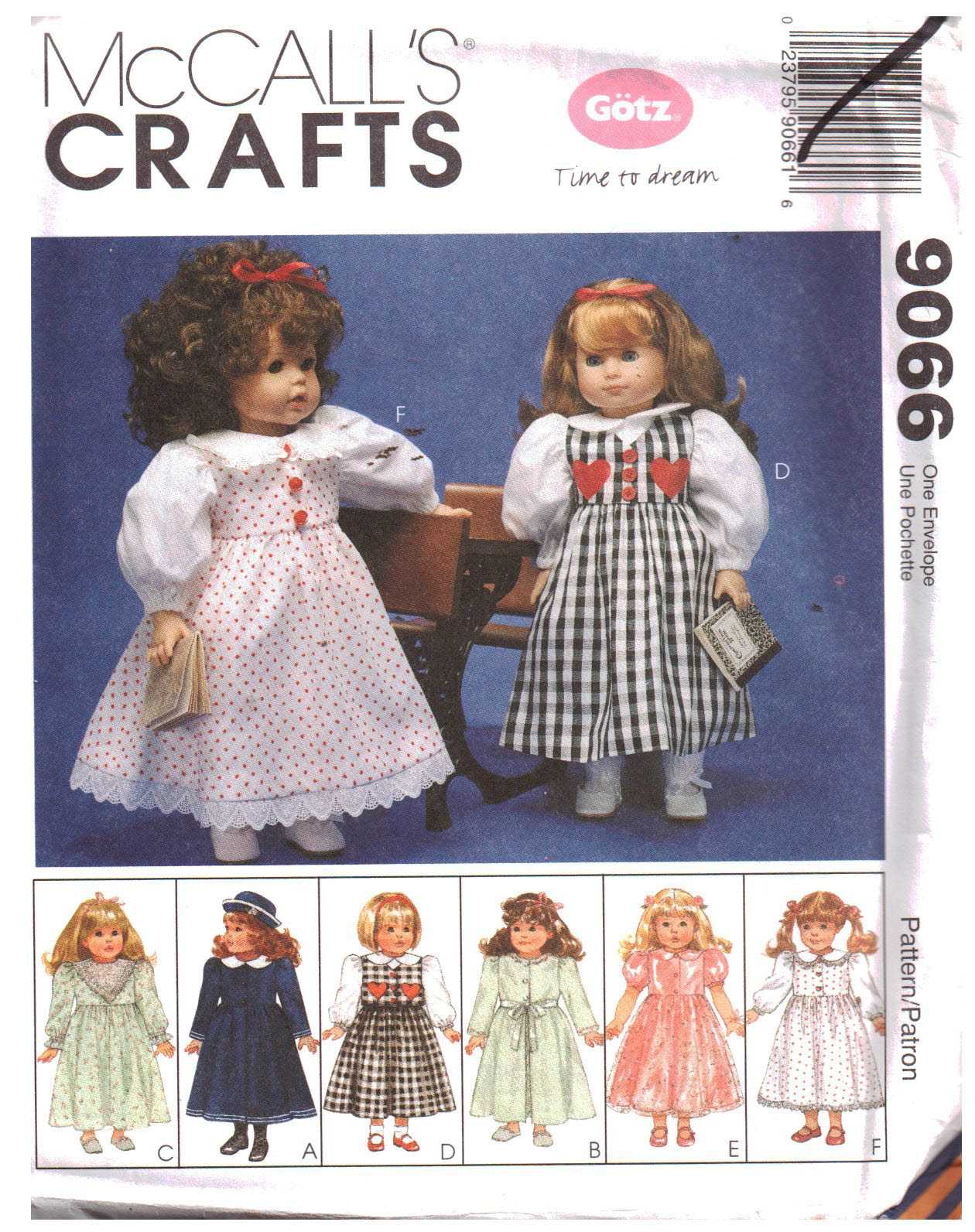 McCall's 9066 Doll Clothes Size: 18" Uncut Sewing Pattern