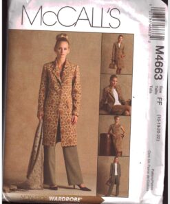 McCall's M4663 Jacket, Top, Pants, Skirt Size: FF 16-18-20-22 Uncut Sewing Pattern