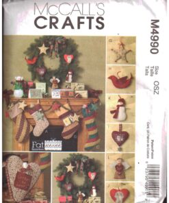 McCall's M4990 Fat Quarters Christmas Décor Size: OSZ Uncut Sewing Pattern