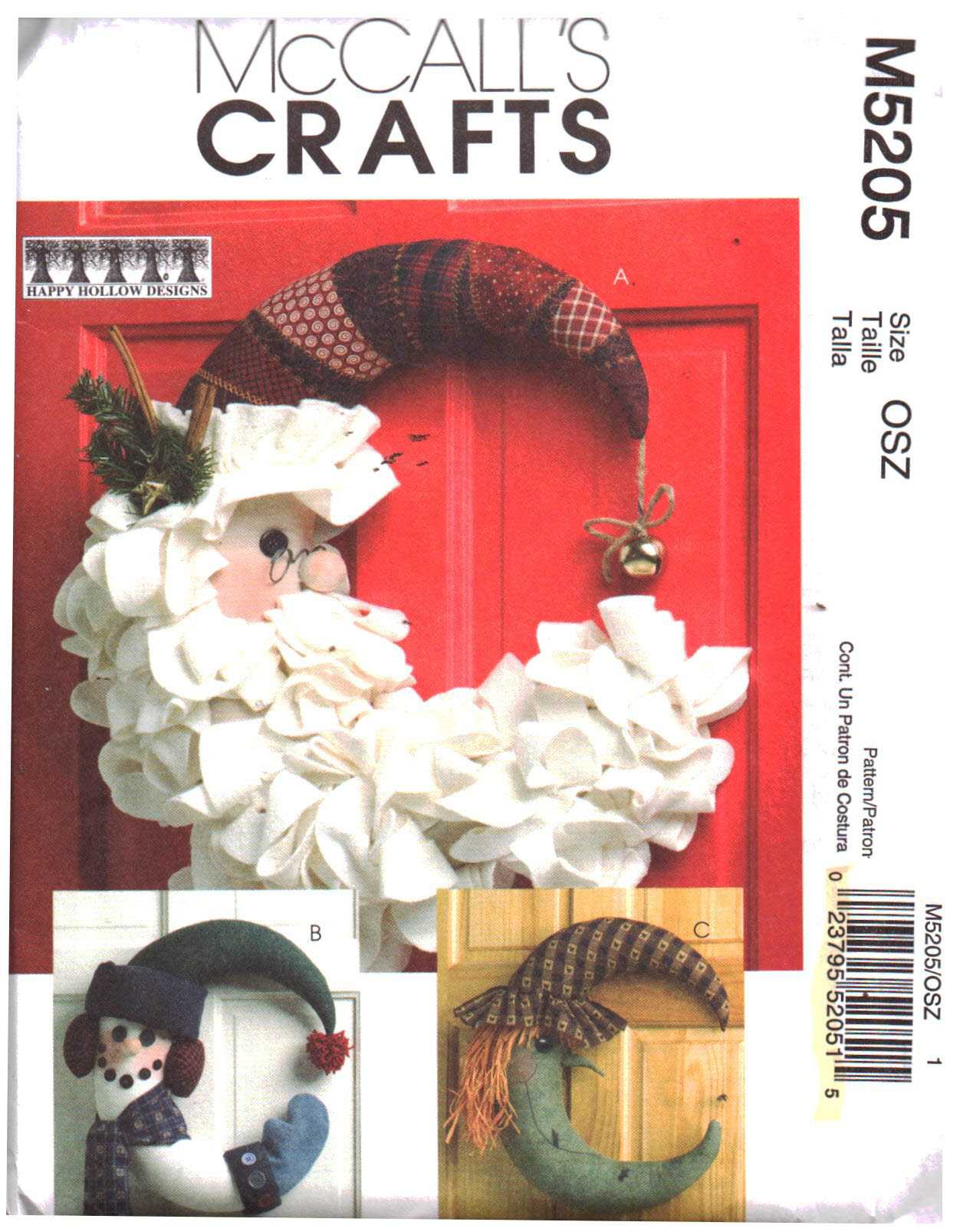 McCall's M5205 Seasonal Decorations Size: OSZ Uncut Sewing Pattern