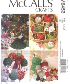 McCall's M6453 Christmas Ornaments, Wreath, Tree Skirt, Stockings Size: OSZ Uncut Sewing Pattern