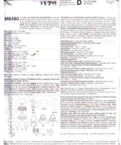 McCall's M6480 Doll Clothes Size: 18" Uncut Sewing Pattern - Image 2
