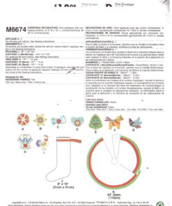 McCall's M6674 Christmas Decorations Size: OSZ Uncut Sewing Pattern - Image 2