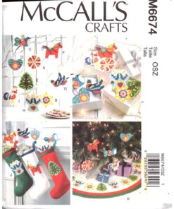 McCall's M6674 Christmas Decorations Size: OSZ Uncut Sewing Pattern