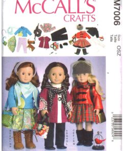 McCall's M7006 Doll Clothes Size: 18" Uncut Sewing Pattern