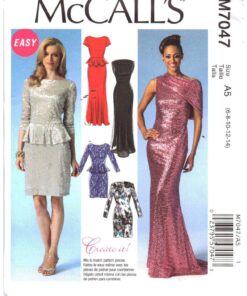 McCall's M7047 Evening Dress Size: A5 6-14 Uncut Sewing Pattern