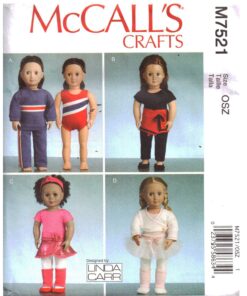 McCall's M7521 Doll Clothes Size: 18" Uncut Sewing Pattern