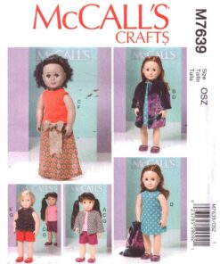 McCall's M7639 Doll Clothes Size: 18" Uncut Sewing Pattern