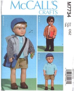 McCall's M7734 Doll Clothes Size: 18" Uncut Sewing Pattern