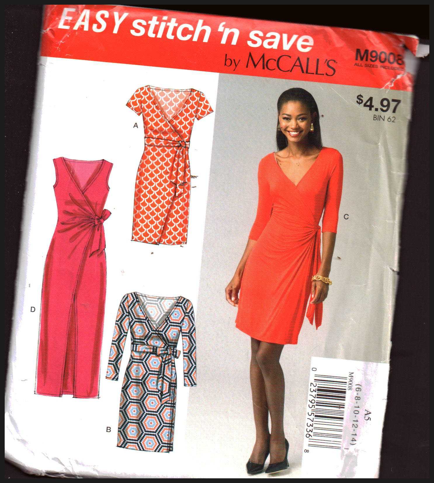 McCall's M9008 Dress Size: A5 6-14 Uncut Sewing Pattern