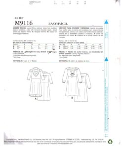 Alternative view of McCall's M9116 Dresses Size: A 8-16 Uncut Sewing Pattern