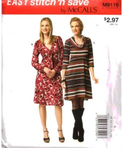 McCall's M9116 Dresses Size: A 8-16 Uncut Sewing Pattern