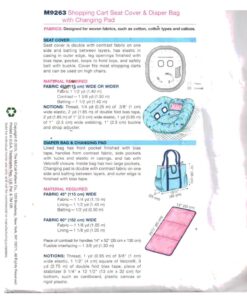 Alternative view of McCall's M9263 Infant's Shopping Cart Seat Cover, Diaper Bag, Changing Pad Size: OSZ Uncut Sewing Pattern