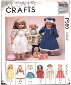 McCall's P360 Doll Clothes Size: 18" Uncut Sewing Pattern