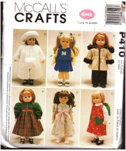 McCall's P410 Doll Clothes Size: 18" Uncut Sewing Pattern