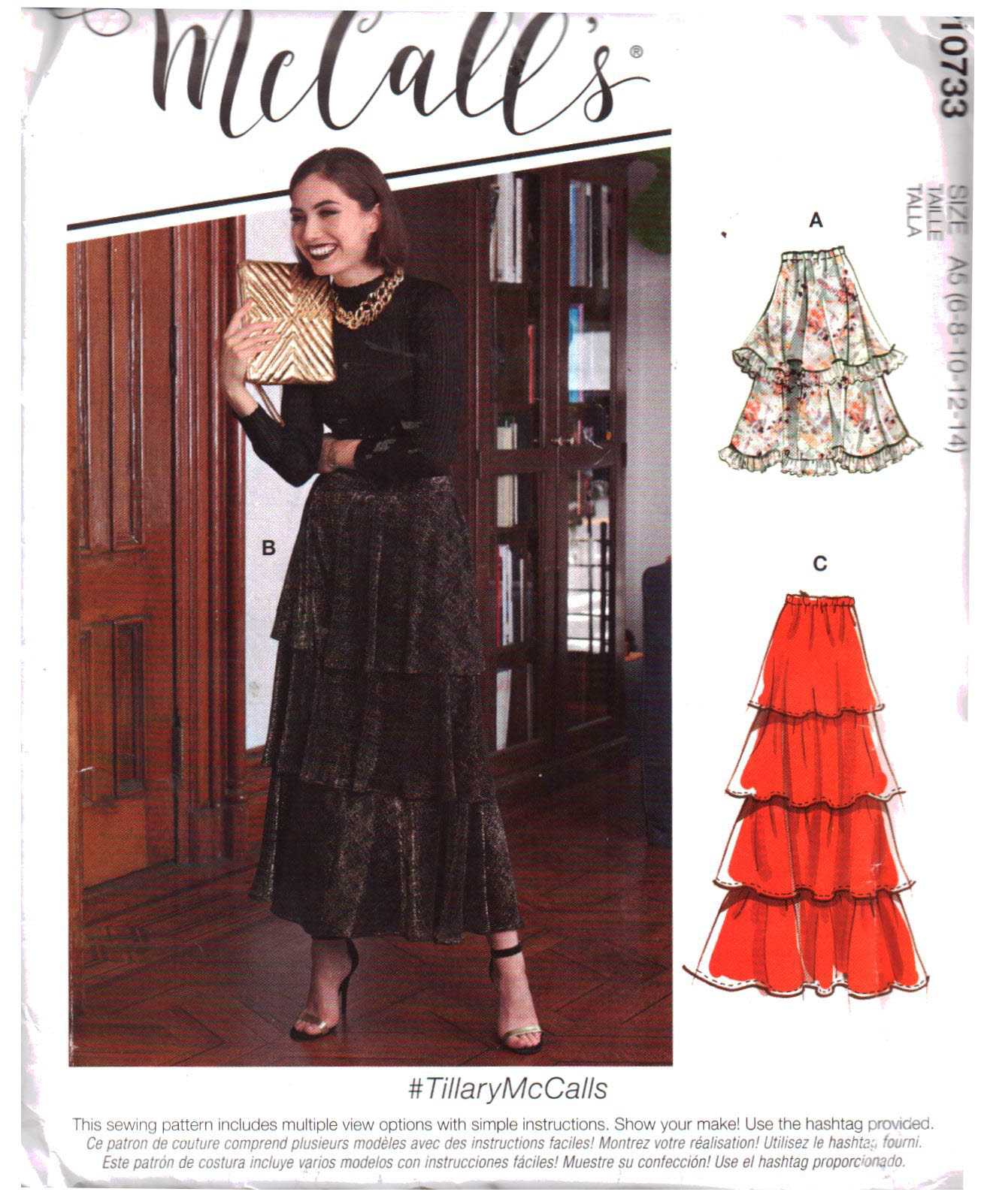 McCall's R10733 Skirts Size: A5 6-14 Uncut Sewing Pattern
