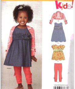 New Look 6236 Girl's Bolero, Dress, Top, Leggings Size: 0.5-4 Uncut Sewing Pattern