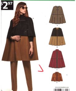 New Look A6324 Cape Size: XS-XL Uncut Sewing Pattern