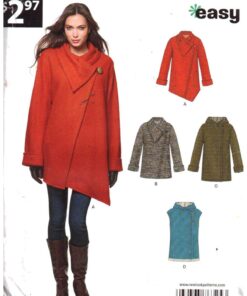 New Look A6325 Jacket, Vest Size: XS-XL Uncut Sewing Pattern