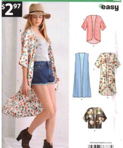 New Look A6378 Duster, Jacket, Vest Size: XS-XL Uncut Sewing Pattern
