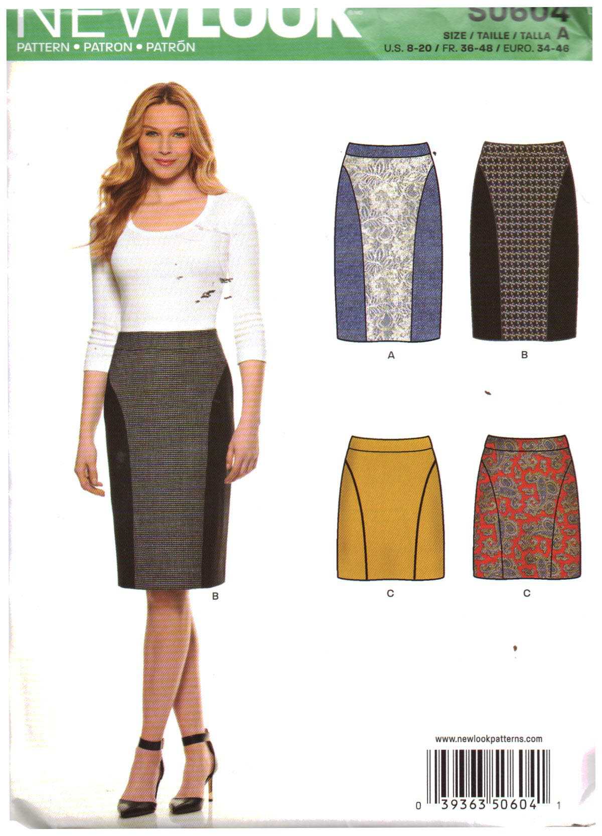 New Look S0604 Skirt Size: 8-20 Uncut Sewing Pattern