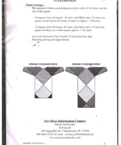 SewkeysE Origami Dress Size: All Uncut Sewing Pattern - Image 2