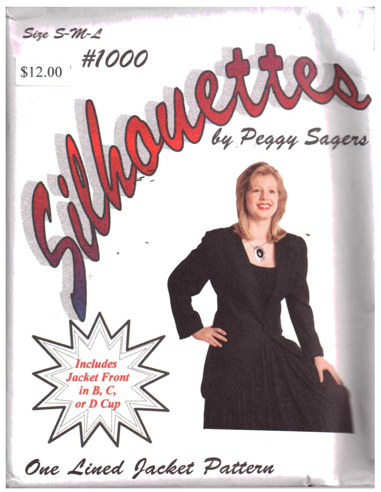 Silhoutte 1000 Peggy Sagers Jacket Size: S-M-L Uncut Sewing Pattern