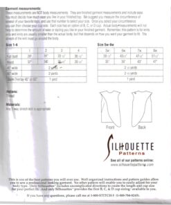 Silhoutte 105 De La Renta's Top Size: 1-4 & 5W-8W Uncut Sewing Pattern - Image 2