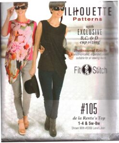Silhoutte 105 De La Renta's Top Size: 1-4 & 5W-8W Uncut Sewing Pattern