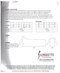 Silhoutte 112 Kacy's 5-way Top Size: 1-4 & 5W-8W Uncut Sewing Pattern - Image 2