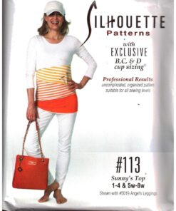 Silhoutte 113 Sunny's Top Size: 1-4 & 5W-8W Uncut Sewing Pattern
