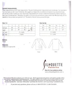 Silhoutte 116 Chanel's Top Size: 1-4 & 5W-8W Uncut Sewing Pattern - Image 2