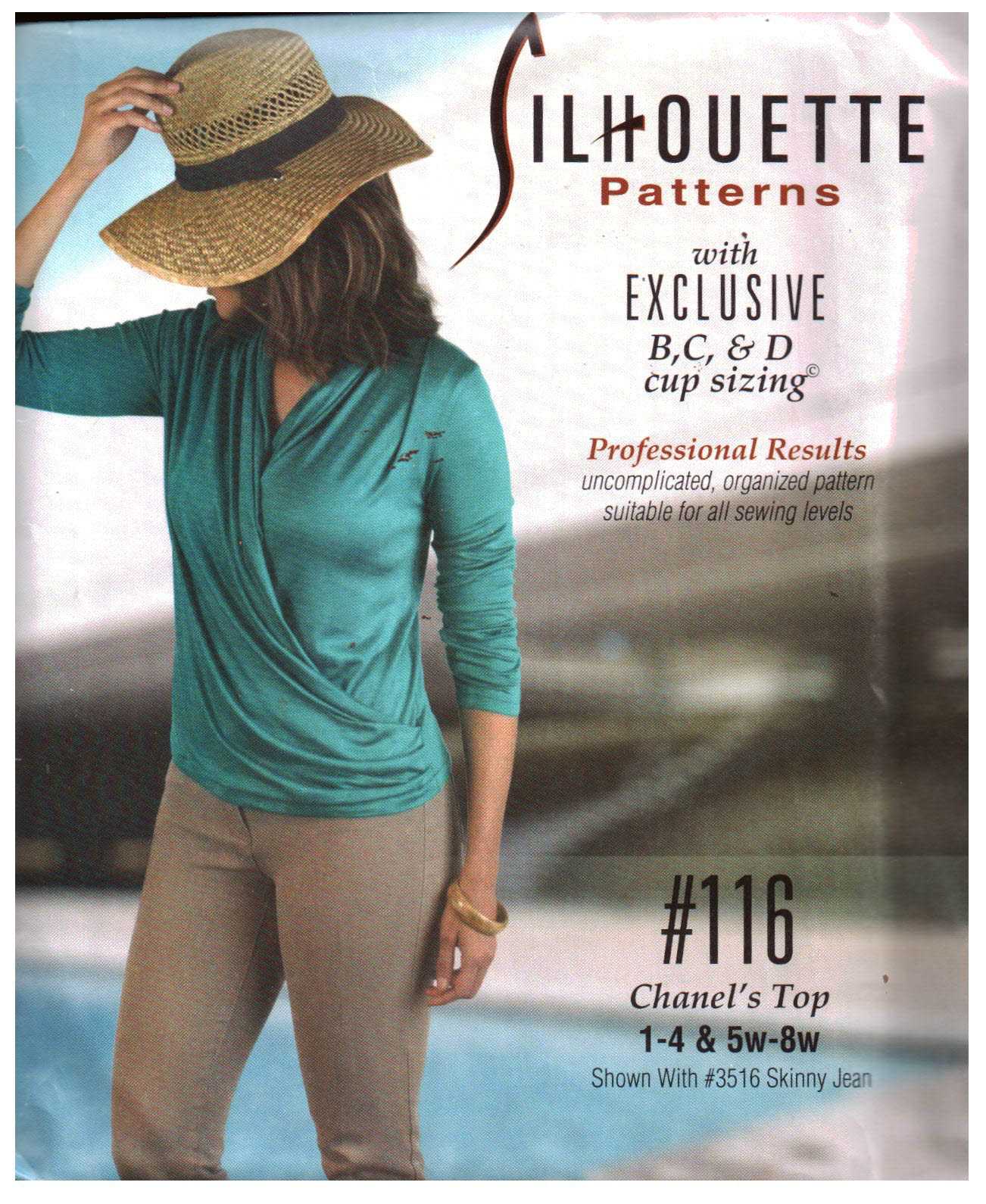 Silhoutte 116 Chanel's Top Size: 1-4 & 5W-8W Uncut Sewing Pattern