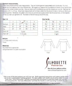 Silhoutte 118 Mani's Off-The-Shoulder Top Size: 1-4 & 5W-8W Uncut Sewing Pattern - Image 2