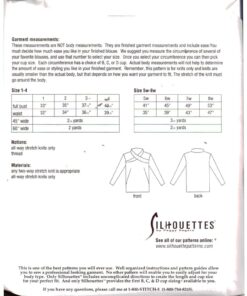 Silhoutte 125 Lee-Ann's Top Size: 1-4 & 5W-8W Uncut Sewing Pattern - Image 2