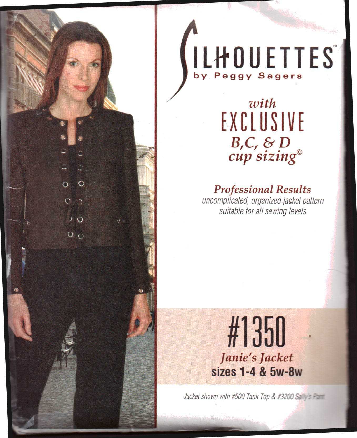 Silhoutte 1350 Janie's Jacket Size: 1-4 & 5W-8W Uncut Sewing Pattern
