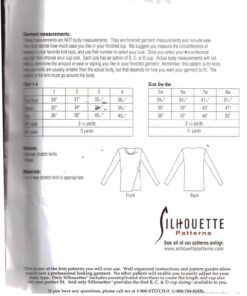 Silhoutte 145 St.John's Top Size: 1-4 & 5W-8W Uncut Sewing Pattern - Image 2