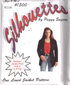 Silhoutte 1500 Peggy Sagers One Lined Jacket Size: S-M-L Uncut Sewing Pattern