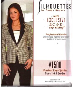 Silhoutte 1500 Notched Lapel Jacket Size: 1-4 & 5W-8W Uncut Sewing Pattern
