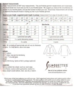 Alternative view of Silhoutte 1800 Marcia's Jacket Size: 1-4 & 5W-8W Uncut Sewing Pattern