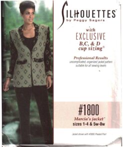 Silhoutte 1800 Marcia's Jacket Size: 1-4 & 5W-8W Uncut Sewing Pattern
