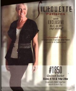 Silhoutte 1850 Quilted Jacket Size: 4-18 & 14W-28W Uncut Sewing Pattern