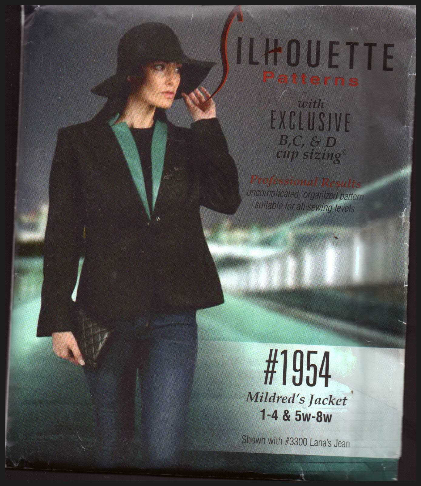 Silhoutte 1954 Mildred's Jacket Size: 1-4 & 5W-8W Uncut Sewing Pattern