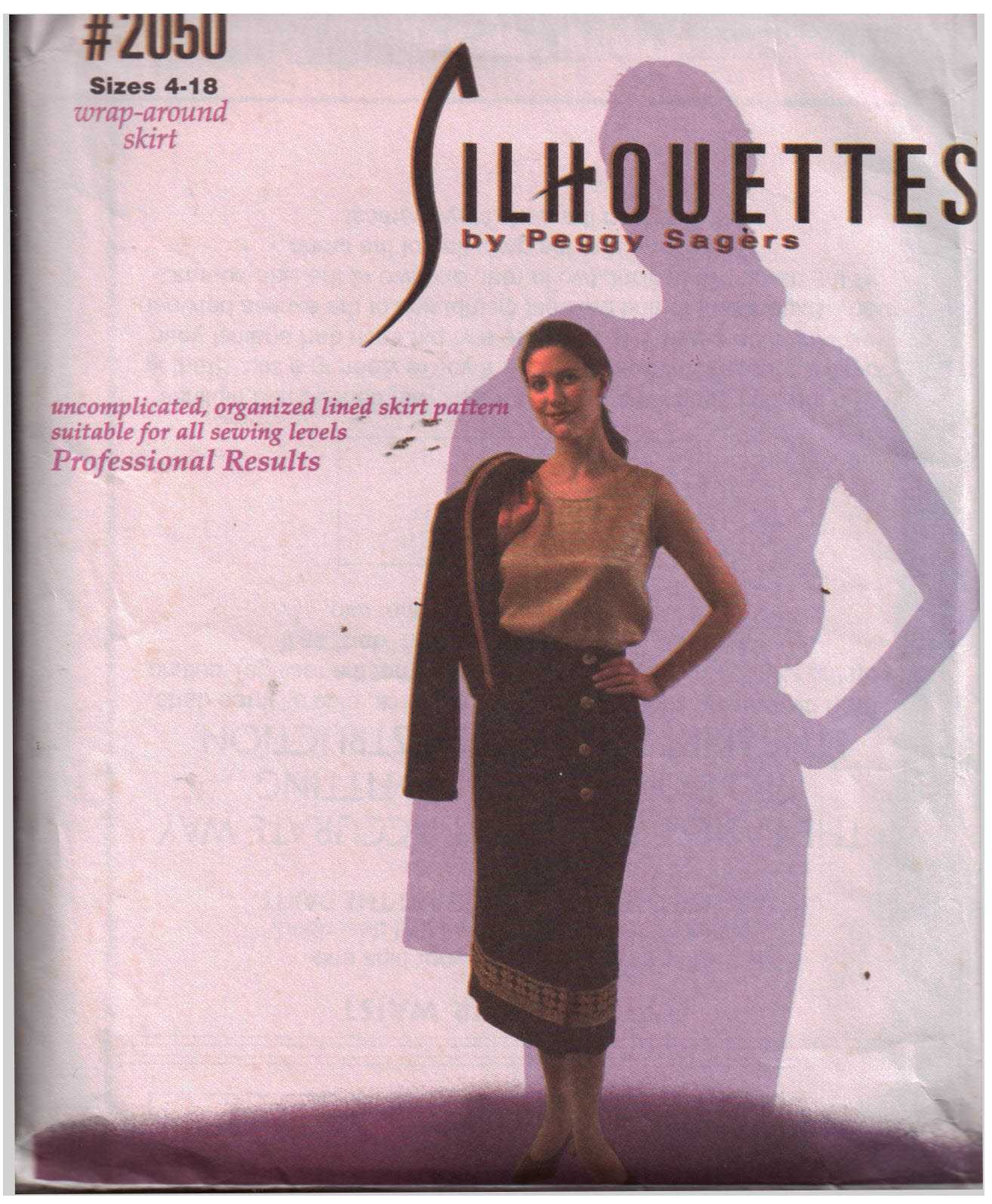 Silhoutte 2050 Peggy Sagers Wrap-Around Skirt Size: 1-4 & 5W-8W Uncut Sewing Pattern