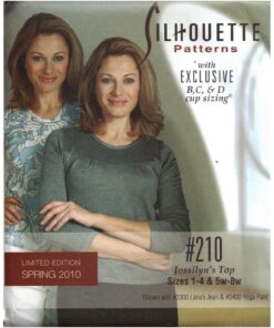 Silhoutte 210 Jossilyn's Top Size: 1-4 & 5W-8W Uncut Sewing Pattern